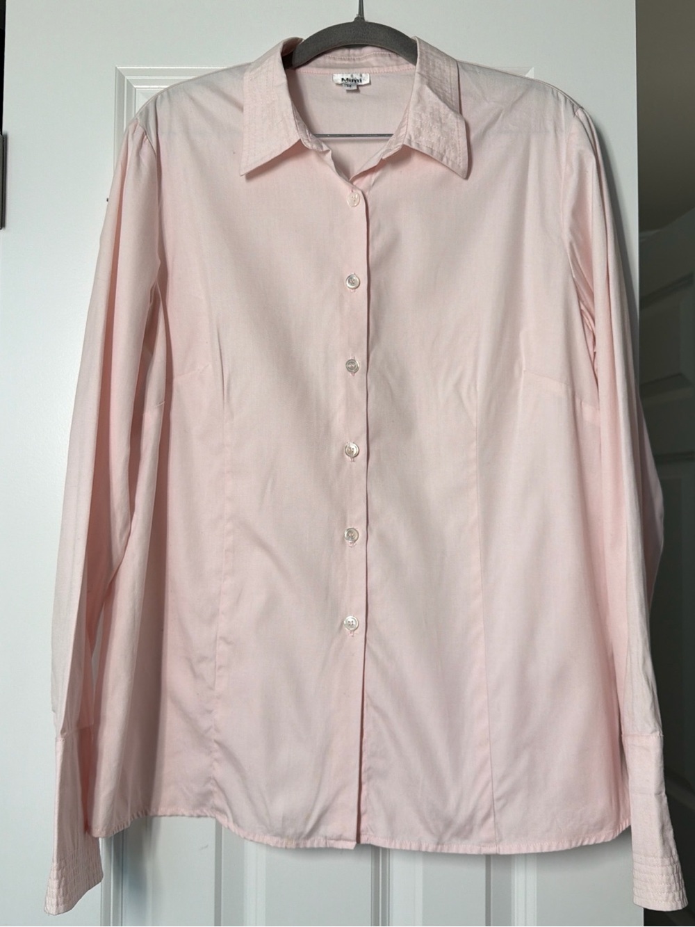 Mimi Maternity Light Pink Button-Down Maternity Shirt
